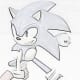 Sonic Pose6 - Sonic Hedgehog Kids Colouring Pictures to Print-and-Colour Online