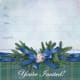 free winter invitation template: blue cameo and pine branches