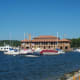 shore line views from downtown Lake Geneva overlooking Geneva Lake