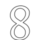 Number eight coloring page.