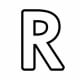 Alphabet Coloring Image R