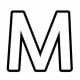 Alphabet Coloring Image M