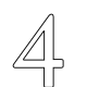Number four coloring page.