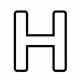 Alphabet Coloring Image H