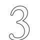 Number three coloring page.