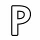 Alphabet Coloring Image P