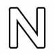 Alphabet Coloring Image N
