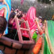 One of the ladies is in the process of getting water from the well