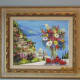 "POSITANO VISTA FLOWERS", DUAIV, A GICLEE IN COLOR w/ HAND EMBELLISHMENT ON CANVAS, SIGNED (2010)