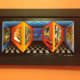 DOMINIC PANGBORN: "OASIS IN MOTION", Front View, Giclee on canvas, hand-assenbled on cardstock, elements mounted on 3-D board structure. Hand-signed in ink and annotated on the verso from the Arabic numbered edition of 45. 20140820-Norwegian Epic
