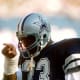 Pro Football Hall of Fame and Cowboys RB Tony Dorsett during an away game Nov1983 a year in which he finished among the league leaders in rushing w/ 1,321 yards. (Photo by Chuck Solomon/NFL)