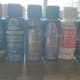 Acrylic paints, black and white, and shades of blue and purple. Metallic blue, mate blue, color shift purple and gloss amethyst are the colors I'm using