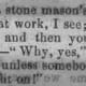 Banter between a Physician and a stone mason