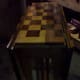Folding table with the arms down.