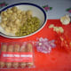 Some of the ingredients: Longganisa, mushrooms, peas, onion, tomato and garlic.