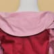 Back of the pink collar. I wanted to create the pleated look all around, but it ended up looking forced. This picture shows a more historical look, but since it's not tacked down in the back (to allow for the zipper), it can be folded differently eve