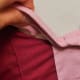 The pink collar was not attached all around - just at the front, again about 3/4 up the bodice, and lastly at the top of the shoulder. This helped it stay in place, but allowed me to get a more natural look with the pleats.