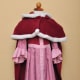 Pink dress shown with the cape. Not everyone recognized the dress at first, but once the cape was added, it was crystal clear!
