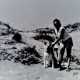 My mother and Sheba in the sand dunes
