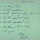 Autograph entry from my mother