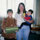 Adoption Day: Mrs. Lee, Mollie and Me right after I'd given her the scrapbook from the other Wuzhou adoptive parents.