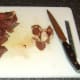 Lambs heart is trimmed and quartered