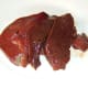 Fresh slices of lambs liver