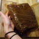 Opening the beef brisket the next morning.
