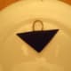 jute - place triangle over jute, gently press around spreading glue out under triangle - let dry for 24 hours