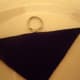 wire - place triangle over glue and bottom of wire, gently press around spreading glue out under triangle - let dry for 24 hours
