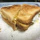 Double Decker Toasted Sandwich Cut in half