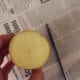 First I use a tool to carve the design into the top of the potato.