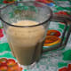 Blended Guava Pineapple Smoothie.