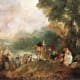 Antoine Watteau - The Embarkation for Cythera - 1717 - Oil on Canvas. Louvre Museum