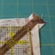 3. Trim down the square to 3 1/2".