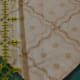 1. Place one light 4" square right sides together with one dark 4" square. Draw a line diagonally across the light square as a sewing guide.