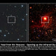 Region called IRAS 20376 about 5,500 light years from Earth, in the visual wavelengths (left hand side image) and in the infrared (image on right hand side)