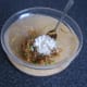 Flour is added to complete chicken batter recipe