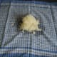 Grated potato ready to have moisture squeezed from it