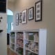 Narrow hallways are great for small bookshelves and encourage reading because they are so visible.