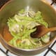 Braising cabbage and onion