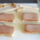 Trimming Spam slices on toast