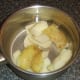 Steeping potato skins