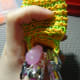 Here is a photo of the inside of the Spiral Pencil Case with 3 pens inside. Since it is made of rubber bands, the body can still stretch to fit more pens.
