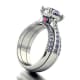 Diamond Wedding Set with Surprise Pink Diamond