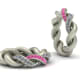 Pink and White Diamond Knot Ring