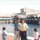Baltimore Inner Harbor, 1996, The USS Constellation was undergoing restoration.