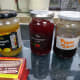 The strawberry and plum jam I used to make the jam truffles
