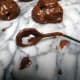 The tool I used from the chocolate making dipping set I used to dip the cocoa covered truffle balls into the melted milk chocolate