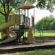 View of the playground and gazebo